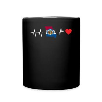 Missouri heartbeat gift - Full Colour Mug - black - Front