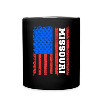 Missouri Usa flag gift - Full Colour Mug - black - Front