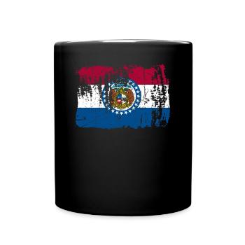 Missouri flags gift - Full Colour Mug - black - Front