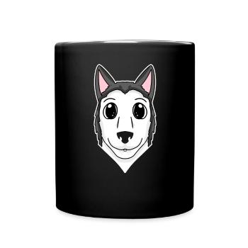 Propriétaire de chien de tête de husky sibérien - Mug uni - noir - Devant
