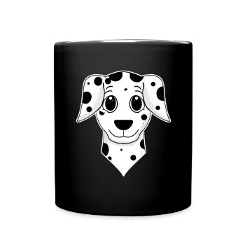 Dalmatiner - Tasse einfarbig - Schwarz - Vorne