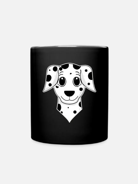 Dalmatiner - Tasse einfarbig - Schwarz