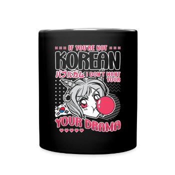 Design pop coréen pour un fan de mode K-Pop - Mug uni - noir - Devant