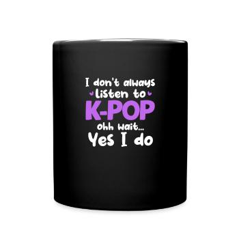 K-Pop - Tasse einfarbig - Schwarz - Vorne