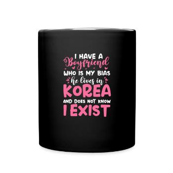 K-Pop - Tasse einfarbig - Schwarz - Vorne