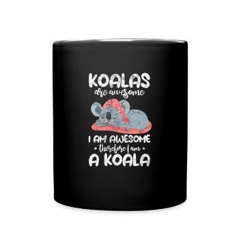 Koala - Tasse einfarbig - Schwarz - Vorne