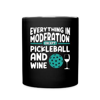 Drôle de vin et de pickleball - Mug uni - noir - Devant
