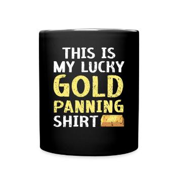Gold Panning Gold Prospecting Mining Miner Geology - Full Colour Mug - black - Front