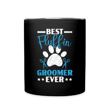 Meilleur toiletteur fluffin de tous les temps Artiste de fourrure de salon pour animaux de compagnie - Mug uni - noir - Devant
