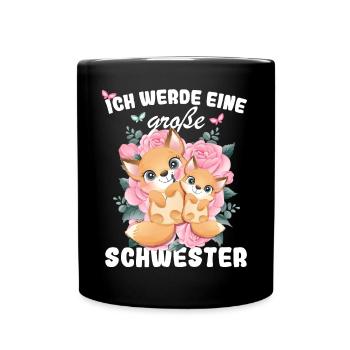 Ich Werde Eine Große Schwester 2025 - Tasse einfarbig - Schwarz - Vorne