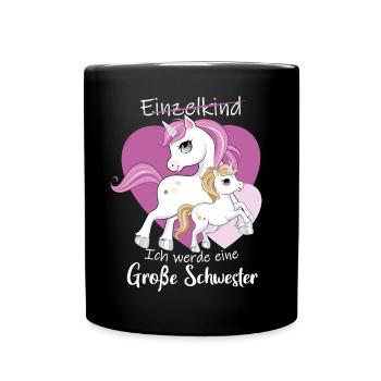 Ich Werde Eine Große Schwester 2023 - Tasse einfarbig - Schwarz - Vorne