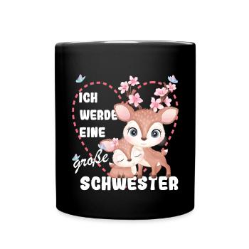 Ich Werde Eine Große Schwester 2023 - Tasse einfarbig - Schwarz - Vorne