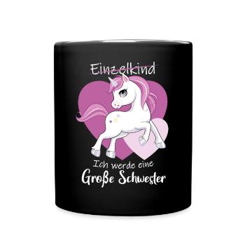 Ich Werde Eine Große Schwester 2023 - Tasse einfarbig - Schwarz - Vorne