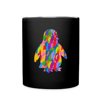 Penguin Colorful - Full Colour Mug - black - Front