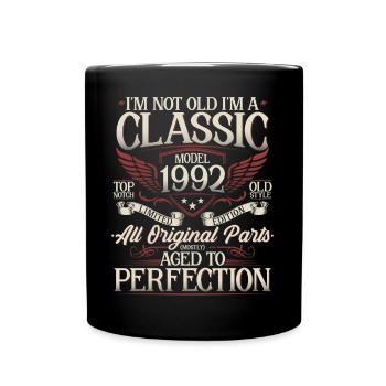 1992 Anniversaire Vintage Vintage Cadeau - Mug uni - noir - Devant