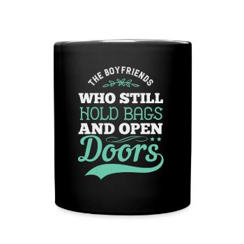 Les copains qui tiennent encore des sacs et ouvrent des portes - Mug uni - noir - Devant