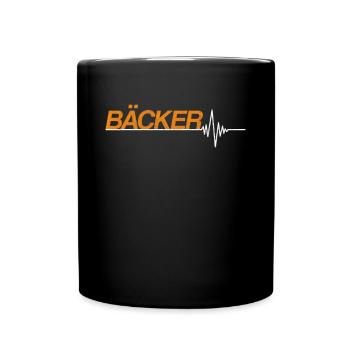 Bäcker - Tasse einfarbig - Schwarz - Vorne