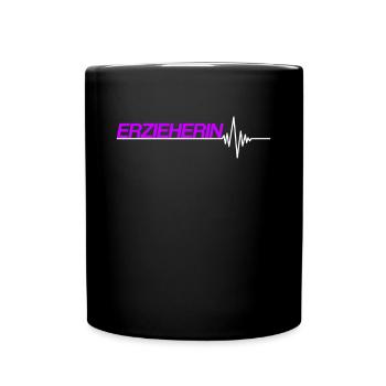 Erzieherin - Tasse einfarbig - Schwarz - Vorne
