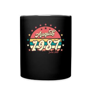 Salutations d’anniversaire 1987 Août - Mug uni - noir - Devant
