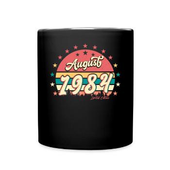 Salutations d’anniversaire 1984 Août - Mug uni - noir - Devant