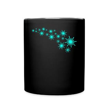 Sternenflotte Mintgrün - Tasse einfarbig - Schwarz - Vorne