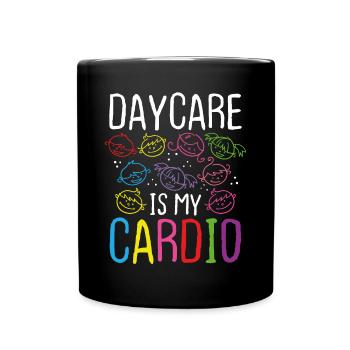 Le fournisseur de services de garde est mon professeur de cardio-garderie - Mug uni - noir - Devant