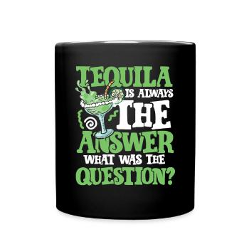 Tequila Répond - Mug uni - noir - Devant
