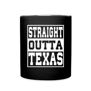 texas Saying Funny texas Gift - Full Colour Mug - black - Front