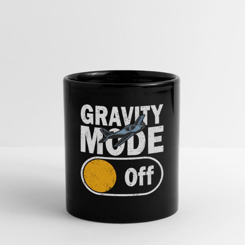 Pilot Gravity Mode Off Flugzeug Luftfahrt Flieger Tasse einfarbig