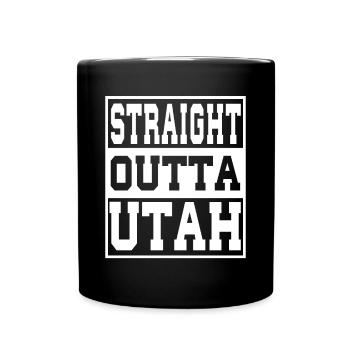Utah disant drôle Utah Cadeau - Mug uni - noir - Devant
