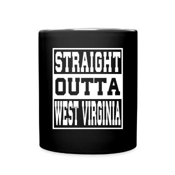 West Virginia Saying Funny West Virginia Gift - Full Colour Mug - black - Front