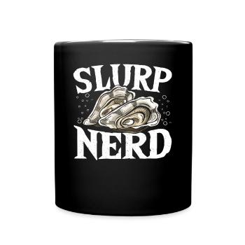 Oyster design for a lover of - Full Colour Mug - black - Front