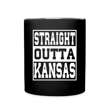 Kansas Spruch Lustig Kansas Geschenk - Tasse einfarbig - Schwarz - Vorne