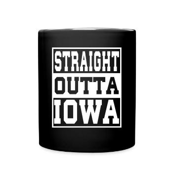 Iowa Saying Funny Iowa Gift - Full Colour Mug - black - Front