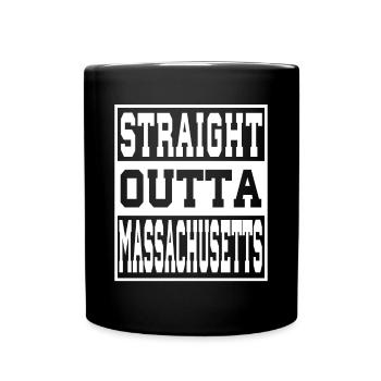 Massachusetts Saying Funny Massachusetts Gift - Full Colour Mug - black - Front
