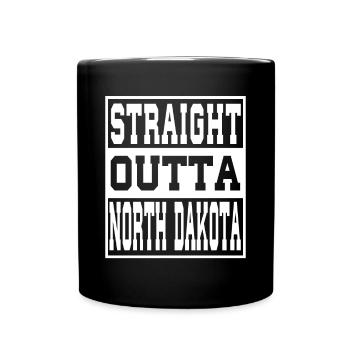 North Dakota Saying Funny North Dakota Gift - Full Colour Mug - black - Front