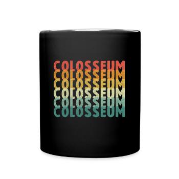 Kolosseum aus Rom in Italien - Tasse einfarbig - Schwarz - Vorne