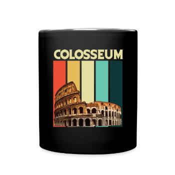 Kolosseum Gladiator Arena Römer Zweikampf - Tasse einfarbig - Schwarz - Vorne