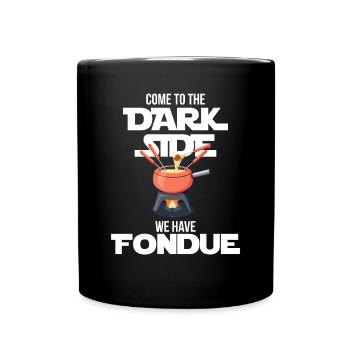 Fondue Dark Side Switzerland Cheese Alps - Full Colour Mug - black - Front