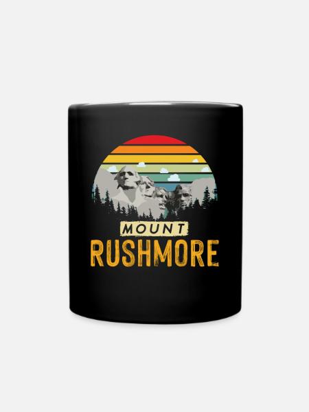 Mount Rushmore Black Hills South Dakota - Tasse einfarbig - Schwarz