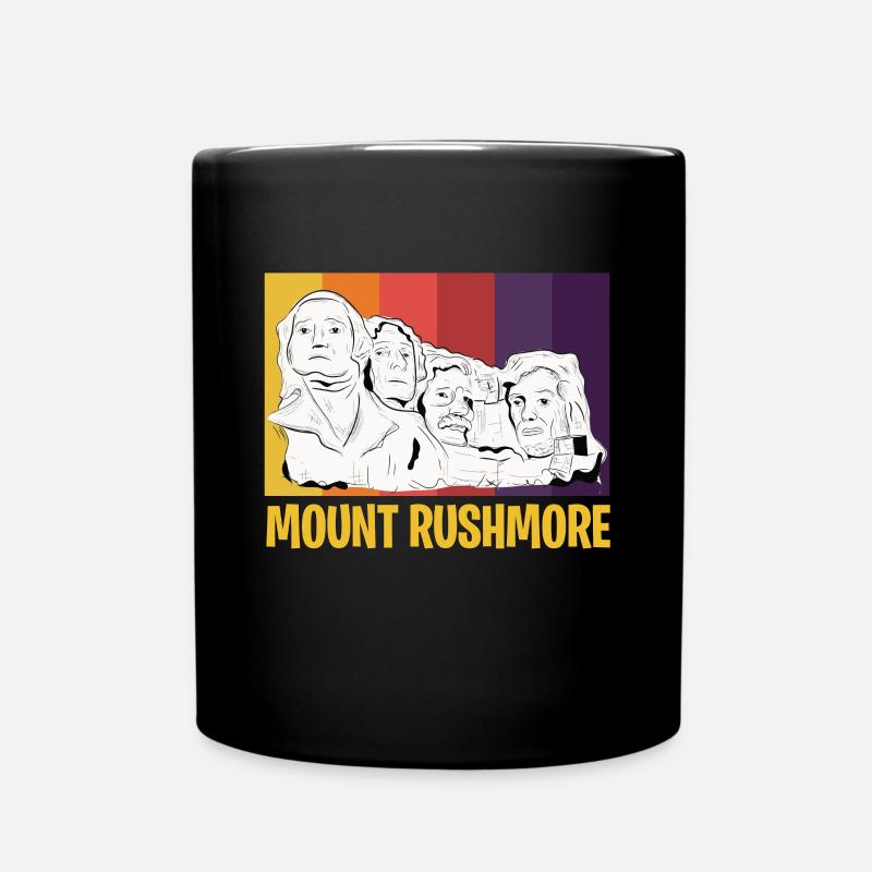Mount Rushmore Amerika Präsidenten Denkmal - Tasse einfarbig - Schwarz
