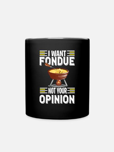 Fondue au fromage s’il vous plaît Alpes suisses - Mug uni - noir