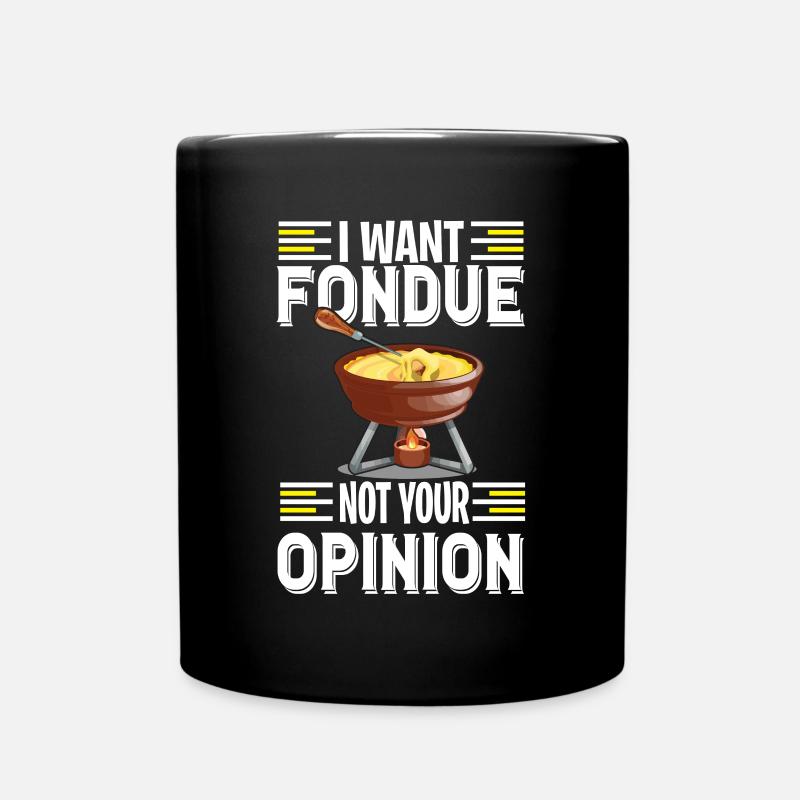 Fondue au fromage s’il vous plaît Alpes suisses - Mug uni - noir