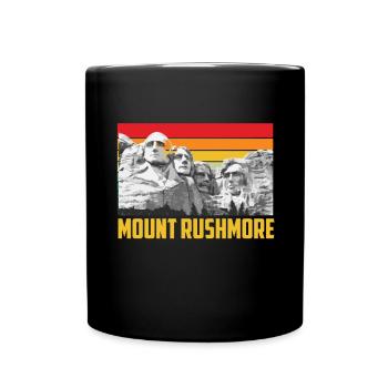 Mount Rushmore South Dakota Lincoln Denkmal - Tasse einfarbig - Schwarz - Vorne