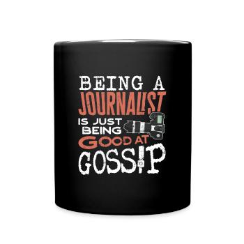 Journalist Journalism Newsperson Pun - Full Colour Mug - black - Front