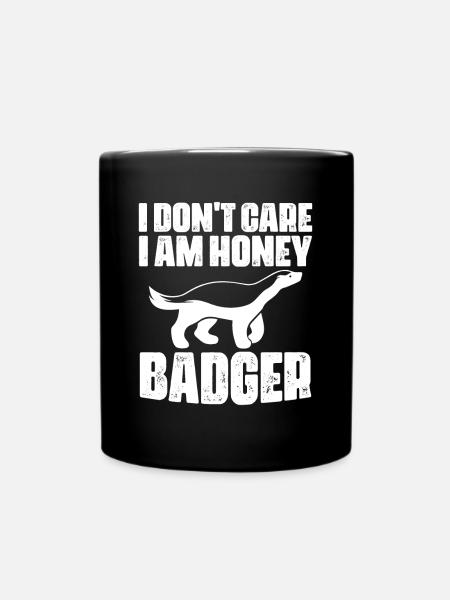 Lustiger Honigdachs - Tasse einfarbig - Schwarz