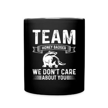 Lustiger Honigdachs - Tasse einfarbig - Schwarz - Vorne