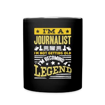 Journalist Journalism at A Journalist Funny - Full Colour Mug - black - Front