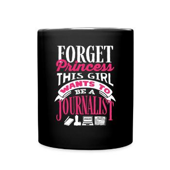 Journalist Journalism Female Journalist - Full Colour Mug - black - Front