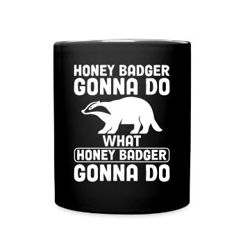 Funny honey badger - Full Colour Mug - black - Front